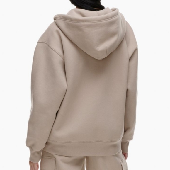 Aritzia TNA Cozy Fleece Boyfriend Zip Hoodie Brushed Green XS - Picture 8 of 8